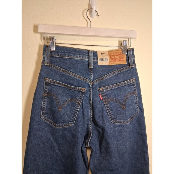 NWT Levi's Denim Blue Jeans Ribcage Straight Size 27x32 - Picture 4 of 9